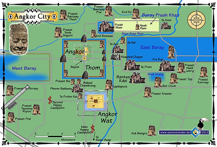 Angkor Wat Map Mad Monkey Hostels