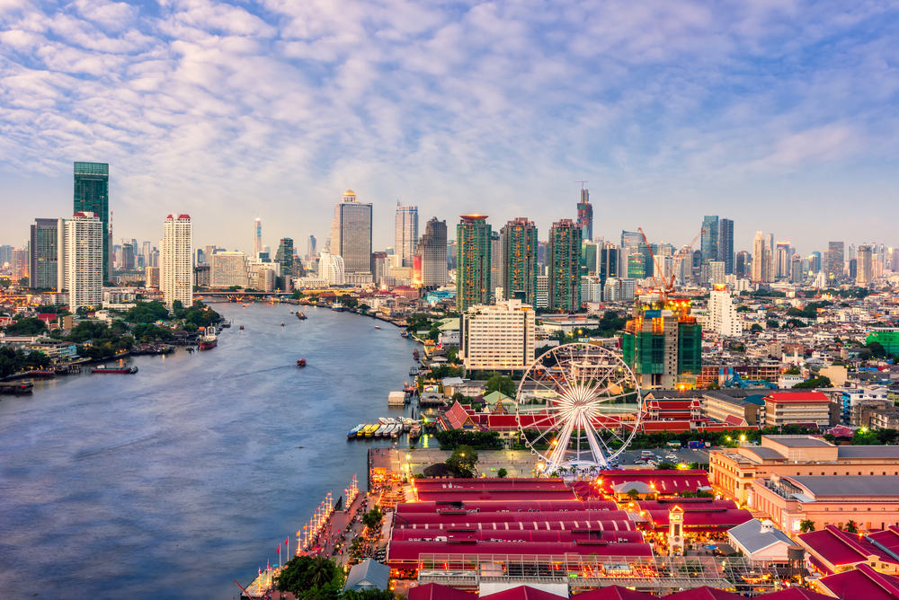 A view of the Chao Phraya River just south of Asiatique The Riverfront. © Shutterstock