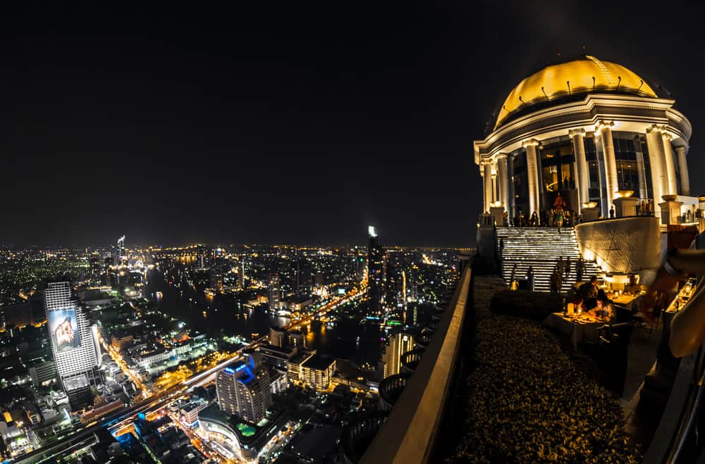 The night view from rooftop bar Sirocco, as seen in The Hangover 2 © Shutterstock