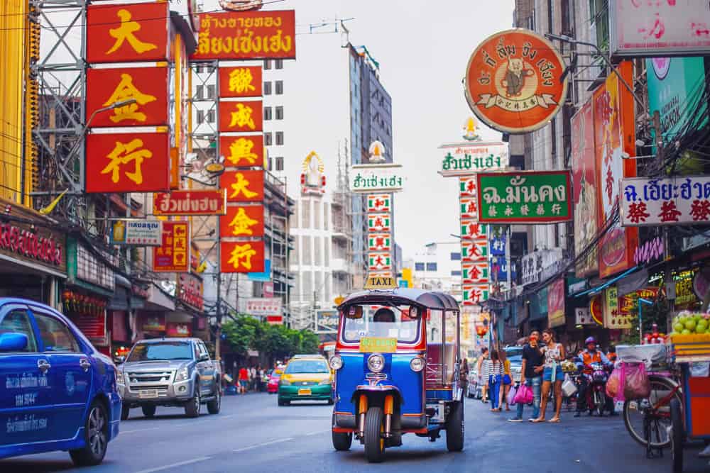 A shot of Yawarat (Chinatown) in Bangkok, Thailand © Shutterstock