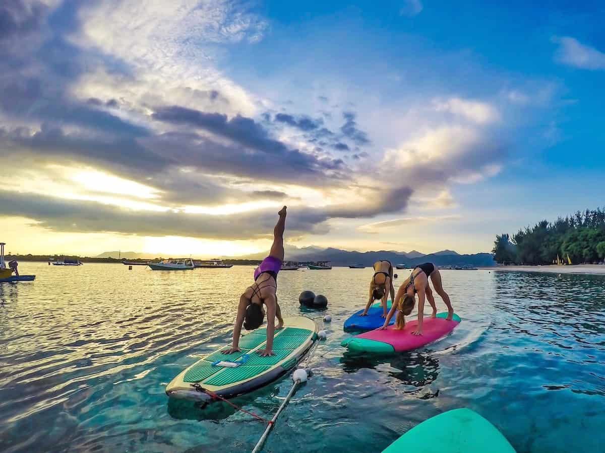 Fly Gili SUP Yoga: Sunrise Paddle Board Yoga - Gili Trawangan Yoga: Where to do Yoga on Gili T