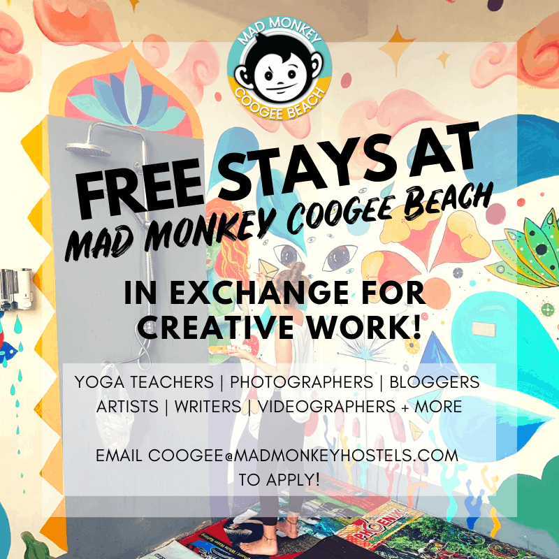 Creative Hub Free Stays - Winter Promotions and Discounts at Mad Monkey Coogee Beach