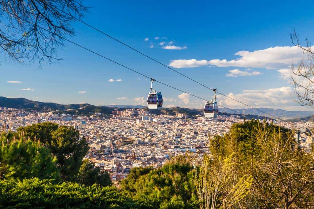 Cable car to Montjuic
