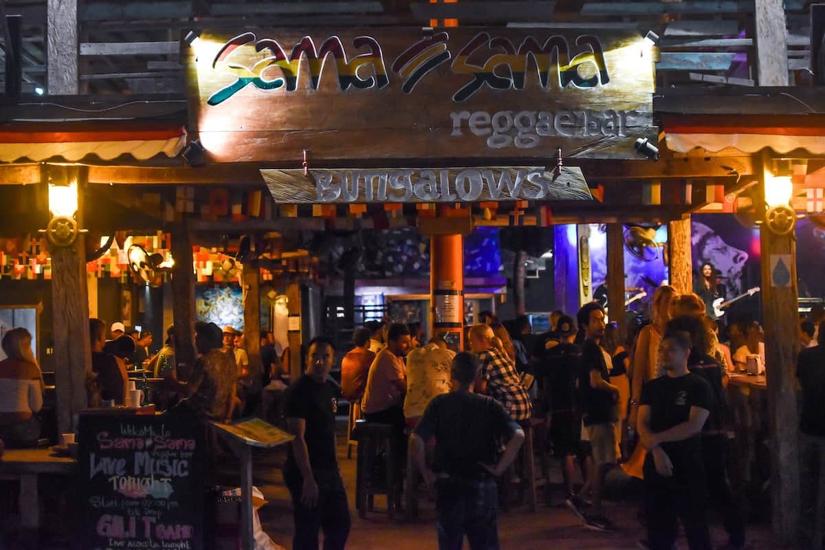 Sama Sama: Live Reggae Music - Gili Trawangan Party and Nightlife Guide: Top Gili T Bars in 2019