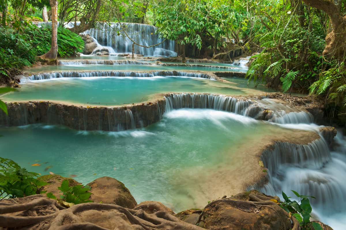 Cool off at the stunning Kuang Si Falls - Top Things to do in Luang Prabang in 2019